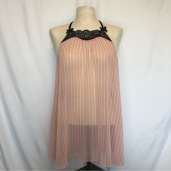 Victoria’s Secret Pink And White Stripe Sheer Nightgown - Picture 2 of 12